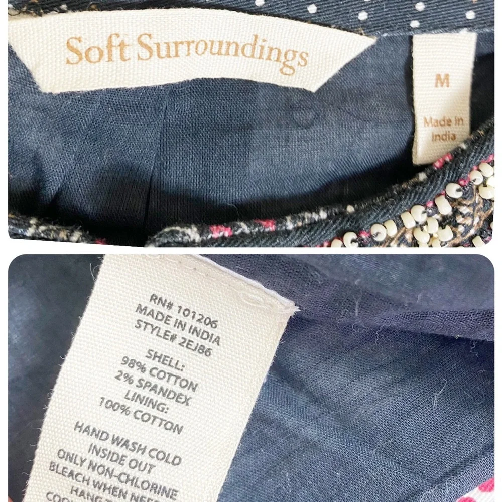 Soft Surroundings Embroidered Embellished Statement Jacket Bolero Fancy Boho M